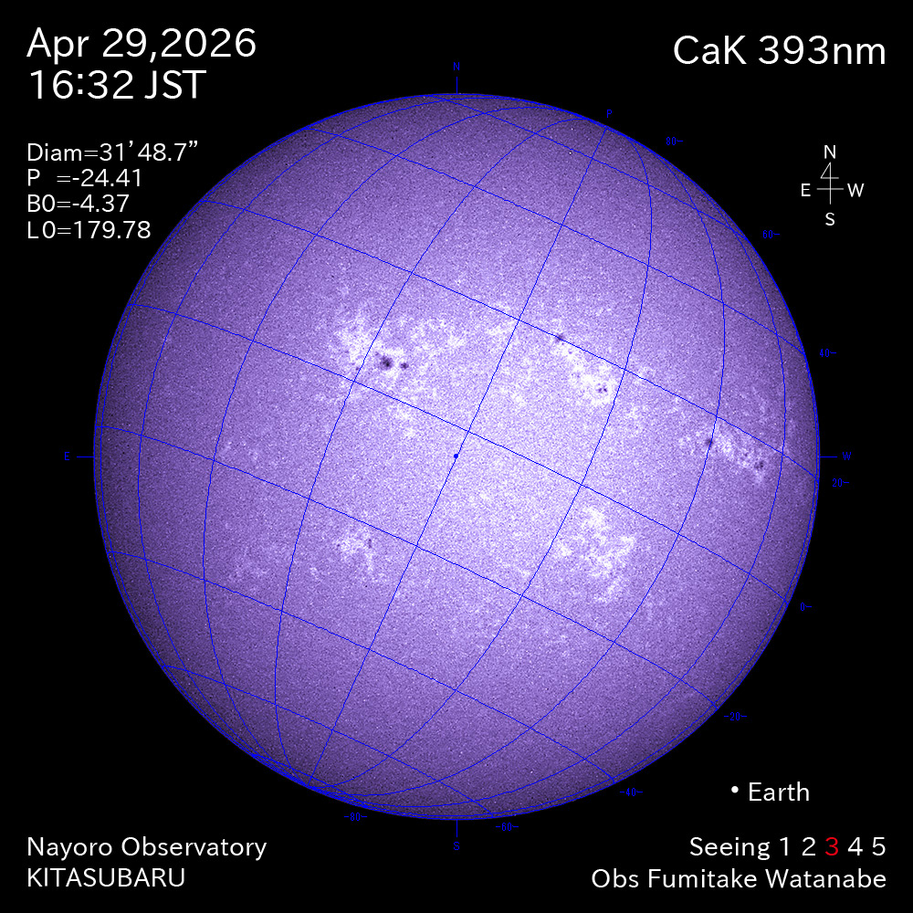 2026年4月29日 CaK波長の太陽