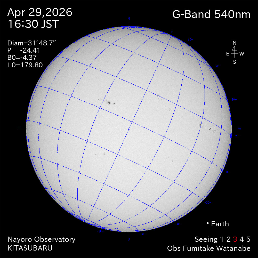 2026年4月29日 540nm波長の太陽