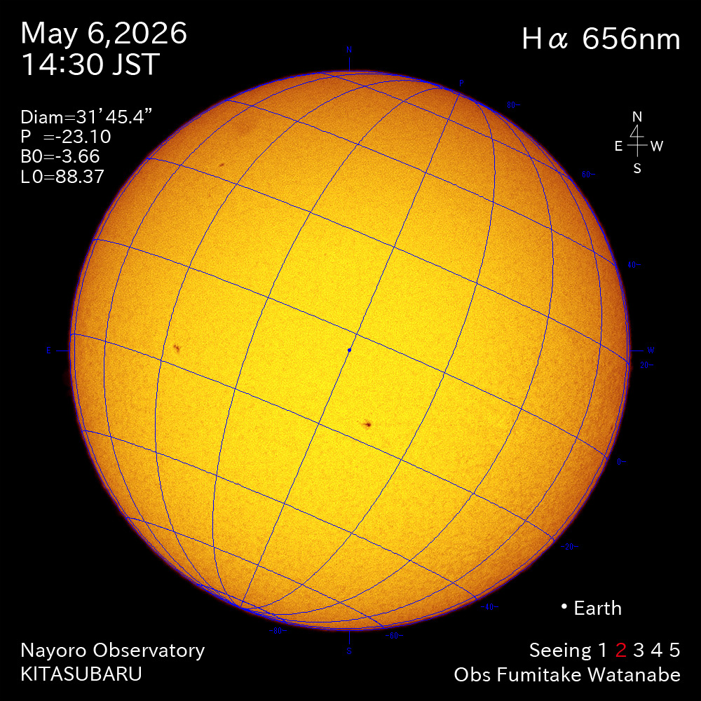 2026年5月6日 Ha波長の太陽