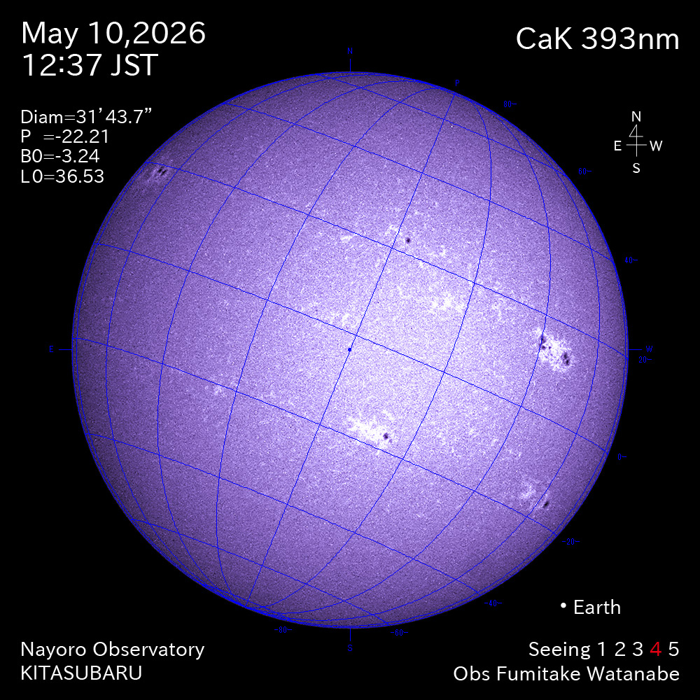 2026年5月10日 CaK波長の太陽