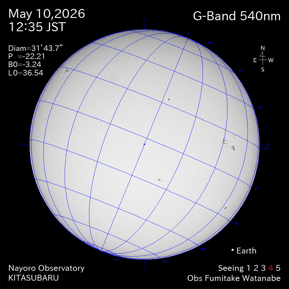 2026年5月10日 540nm波長の太陽