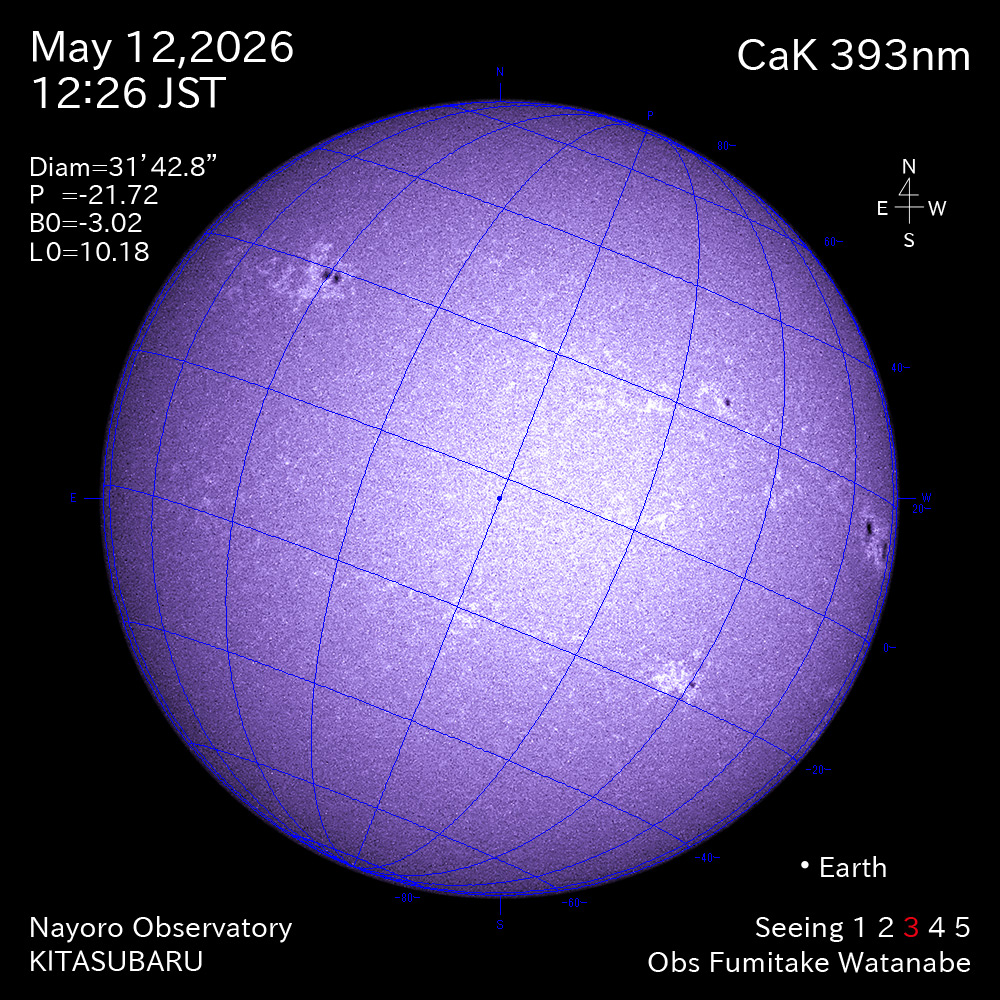 2026年5月12日 CaK波長の太陽