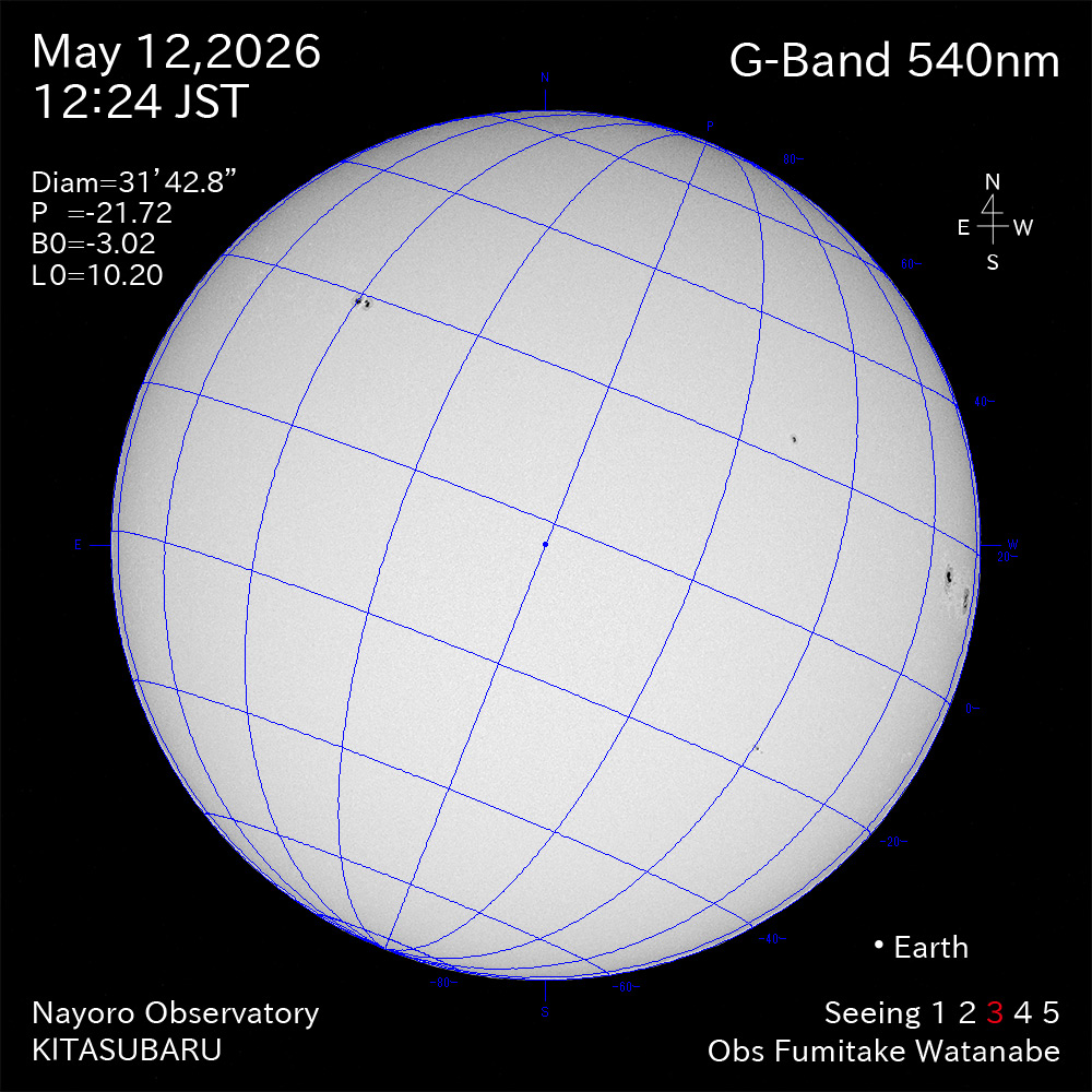 2026年5月12日 540nm波長の太陽