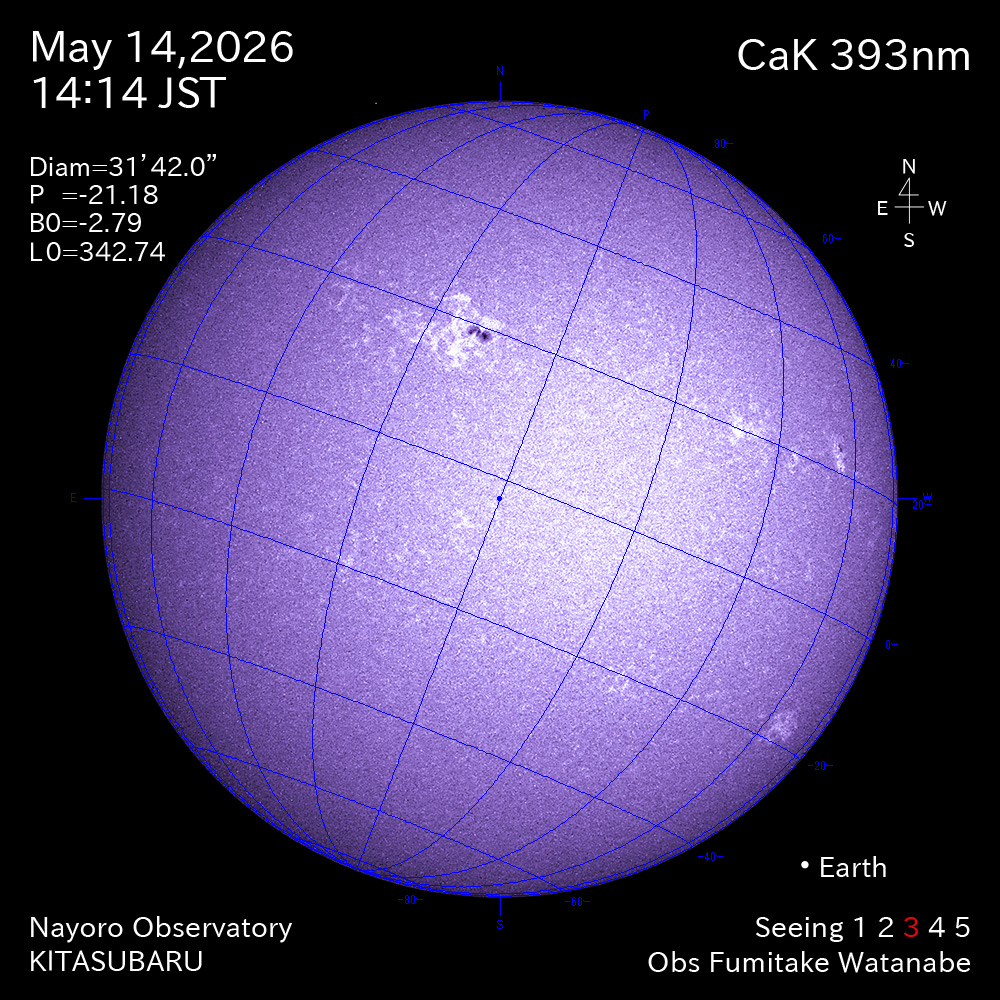 2026年5月14日 CaK波長の太陽