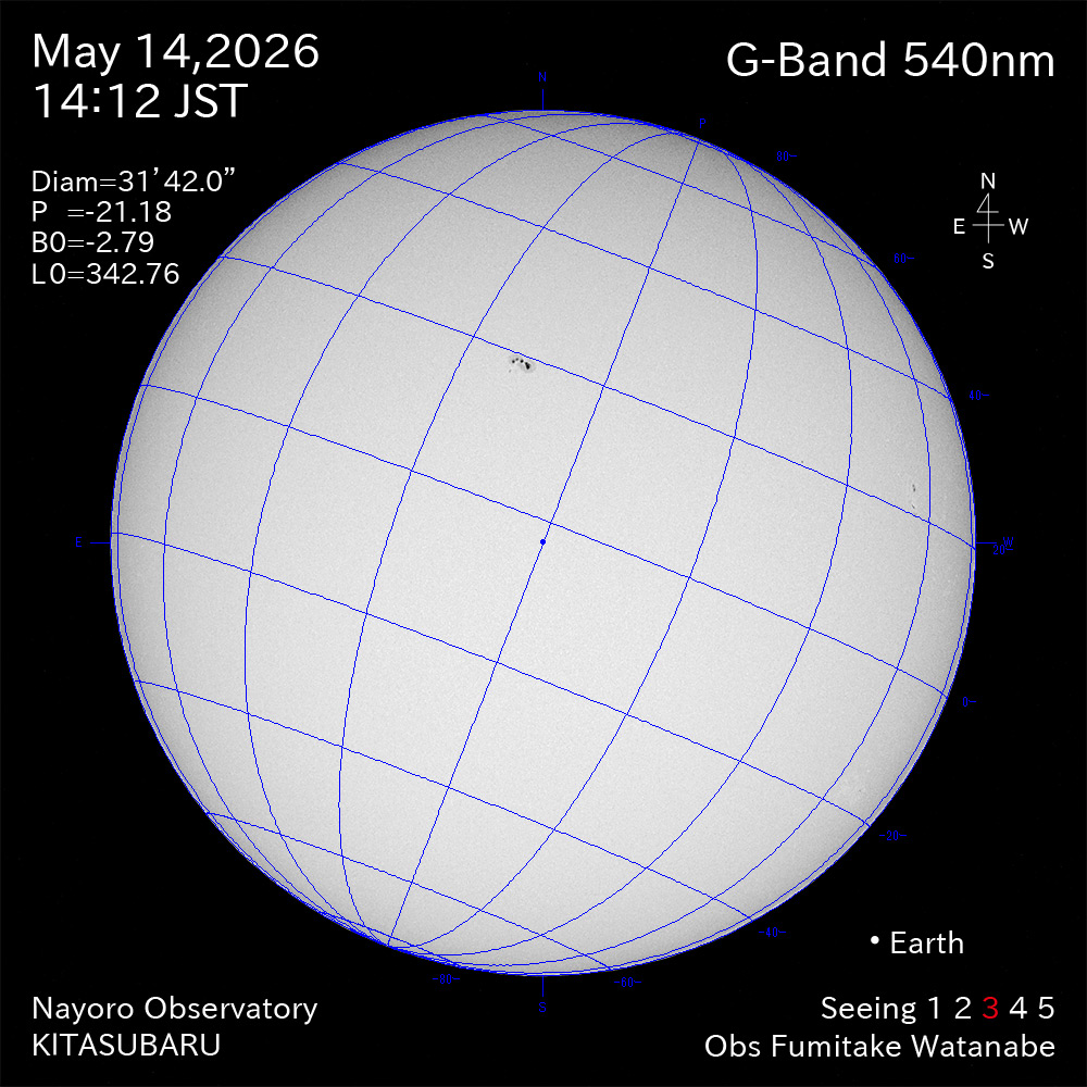 2026年5月14日 540nm波長の太陽