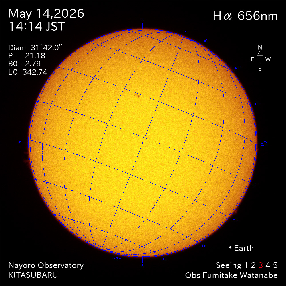 2026年5月14日 Ha波長の太陽