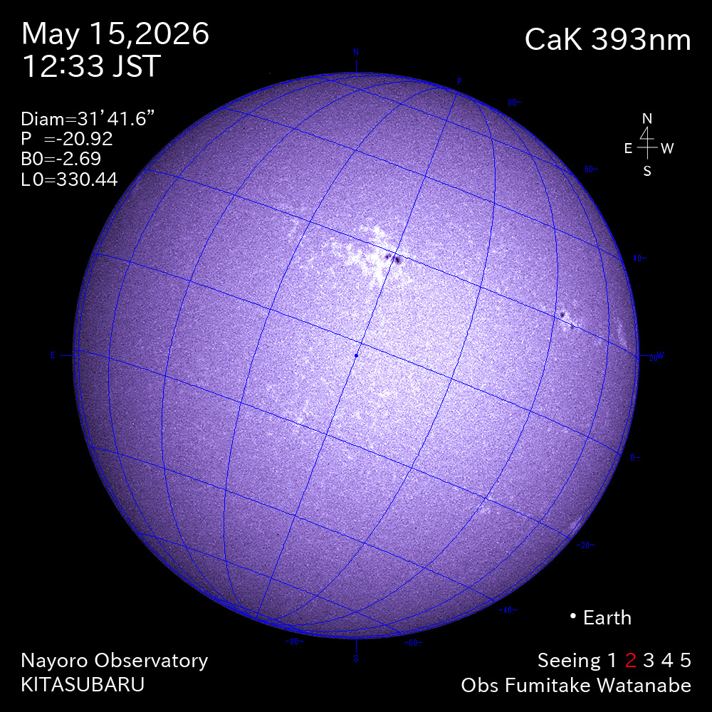 2026年5月15日 CaK波長の太陽