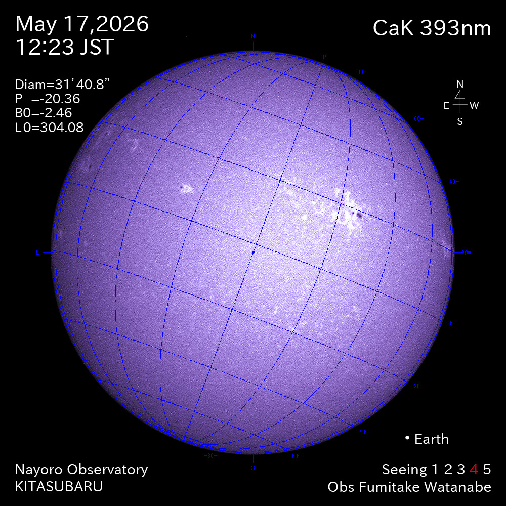 2026年5月17日 CaK波長の太陽