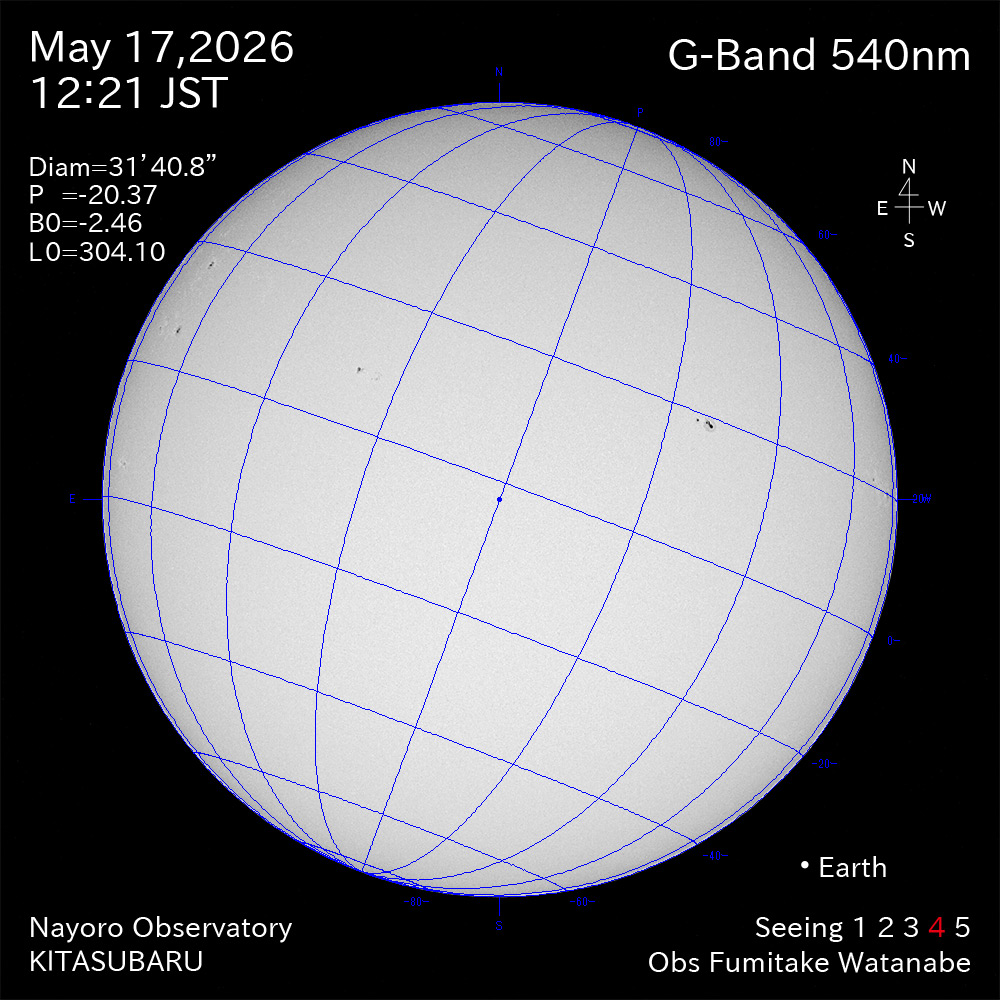 2026年5月17日 540nm波長の太陽
