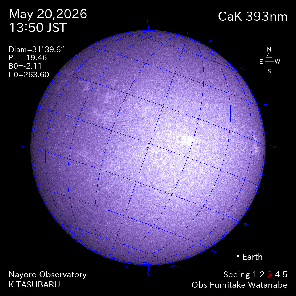 2026年5月20日 CaK波長の太陽