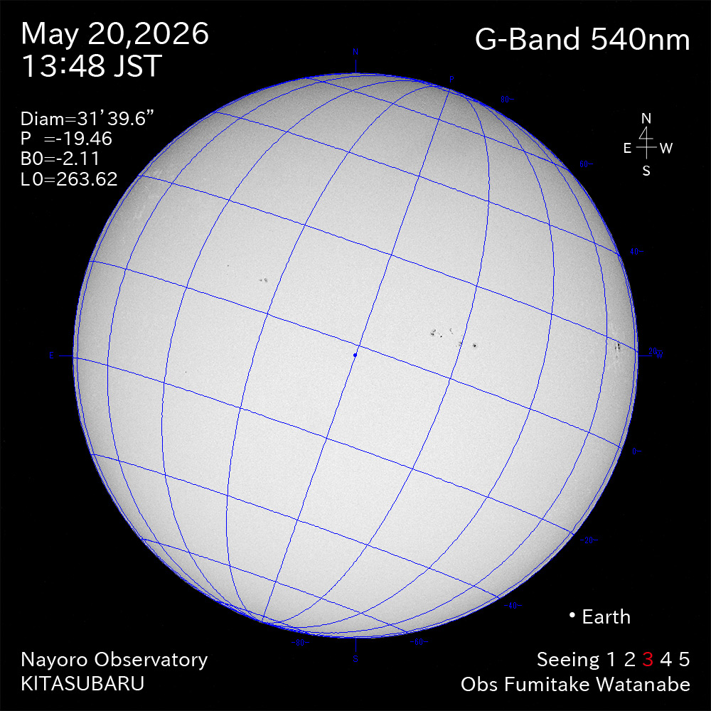 2026年5月20日 540nm波長の太陽