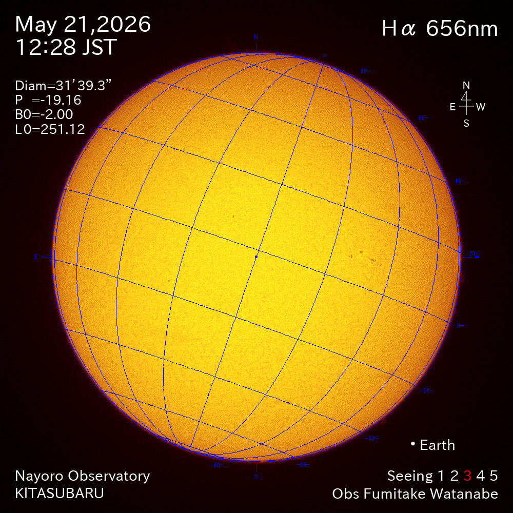 2026年5月21日 Ha波長の太陽