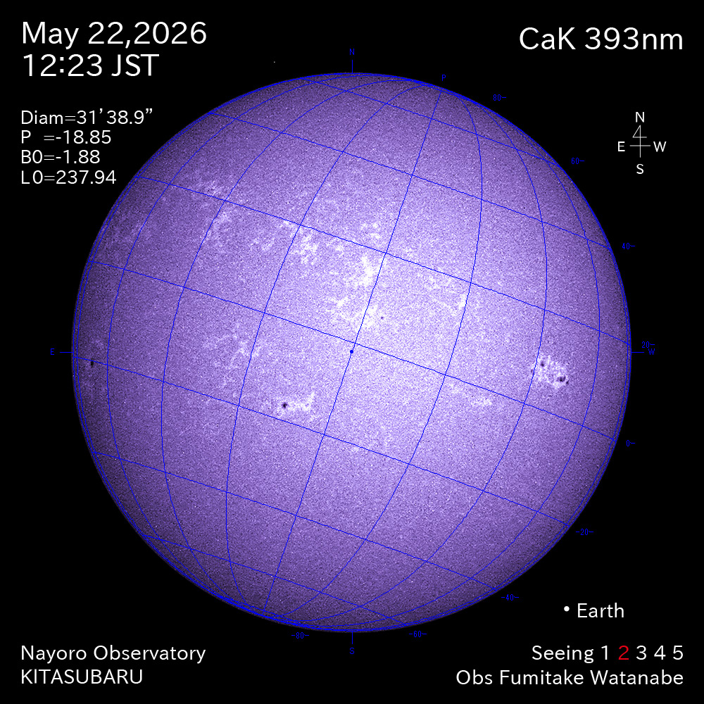2026年5月22日 CaK波長の太陽