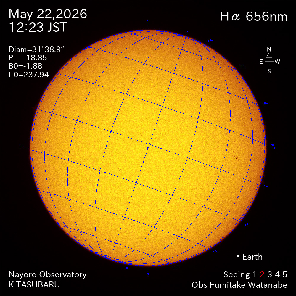 2026年5月22日 Ha波長の太陽