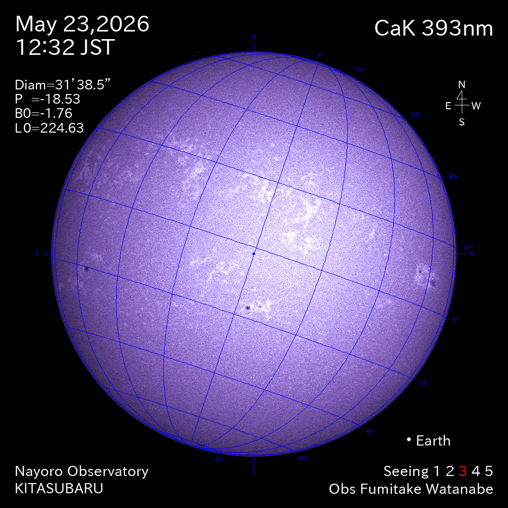 2026年5月23日 CaK波長の太陽