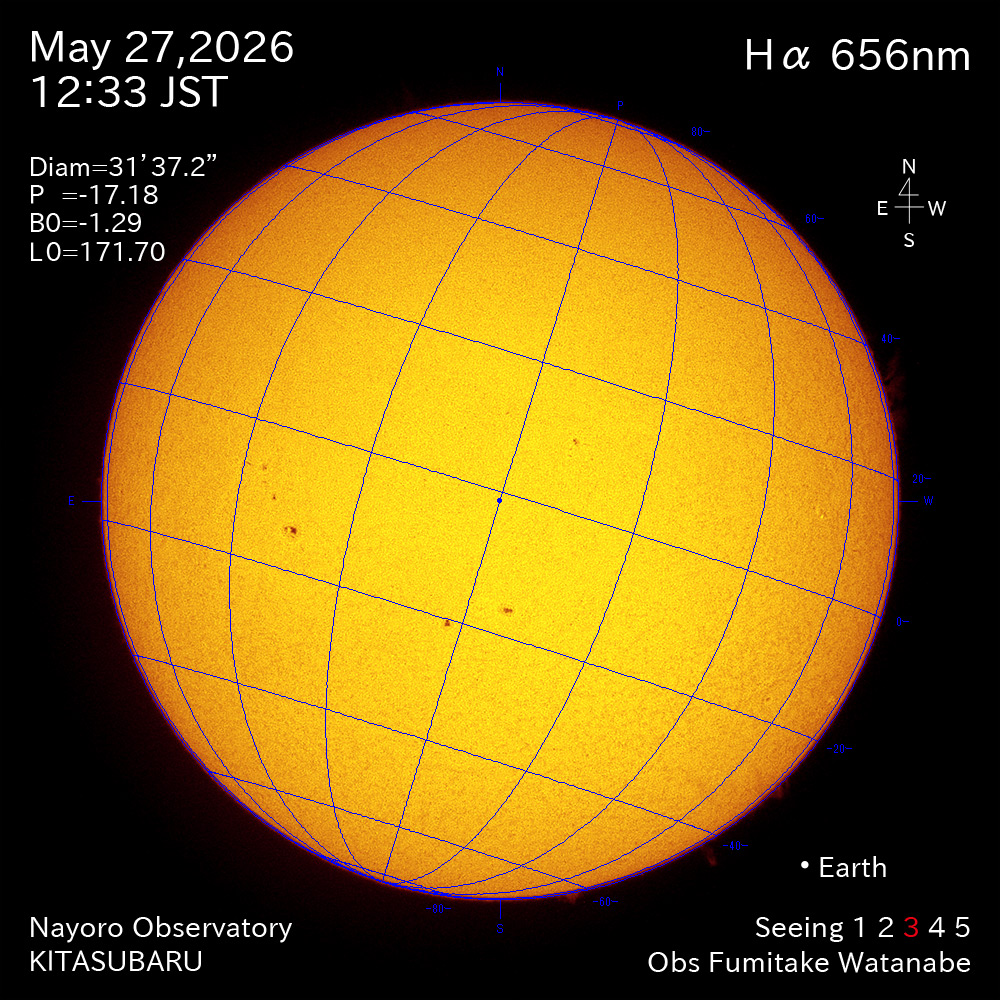 2026年5月27日 Ha波長の太陽