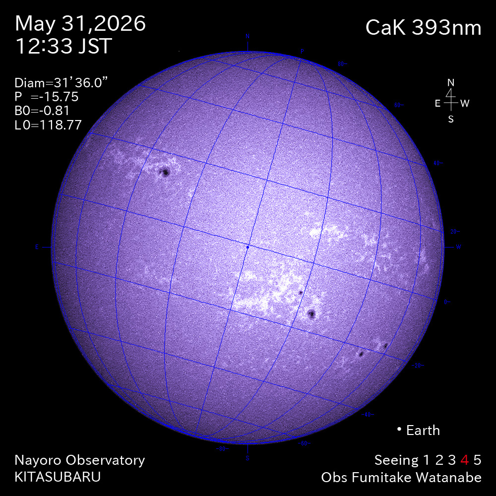 2026年5月31日 CaK波長の太陽