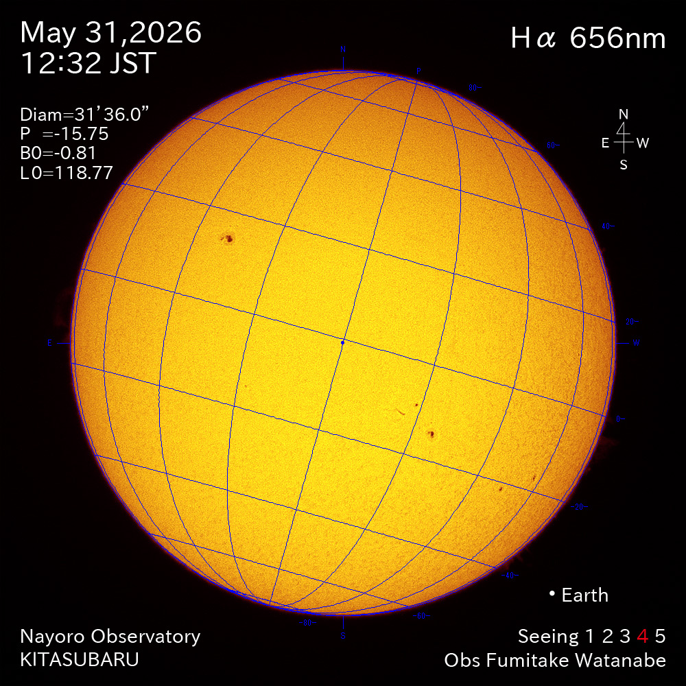 2026年5月31日 Ha波長の太陽