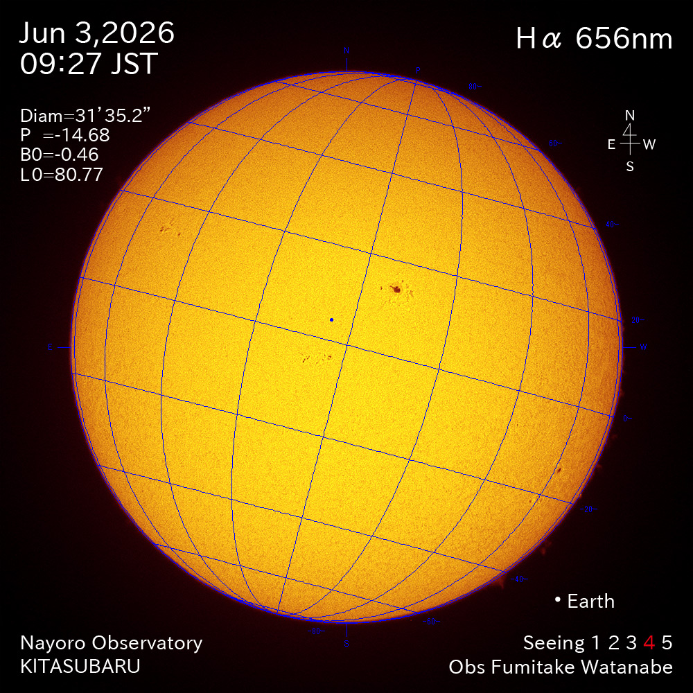 2026年6月3日 Ha波長の太陽