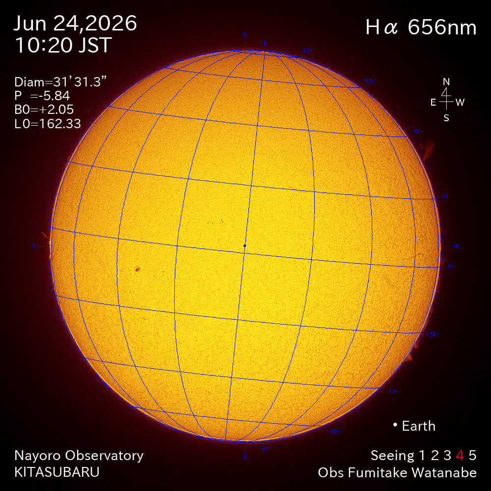 2026年6月24日 Ha波長の太陽