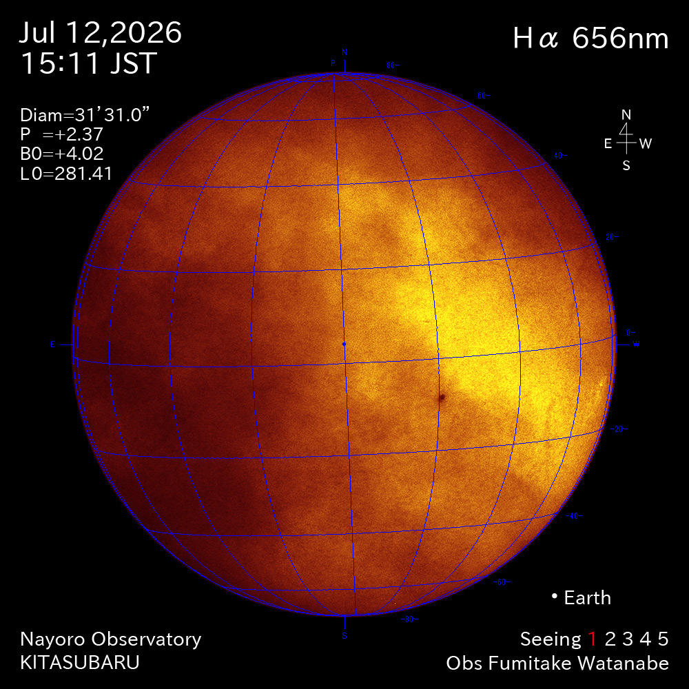 2026年7月12日 Ha波長の太陽