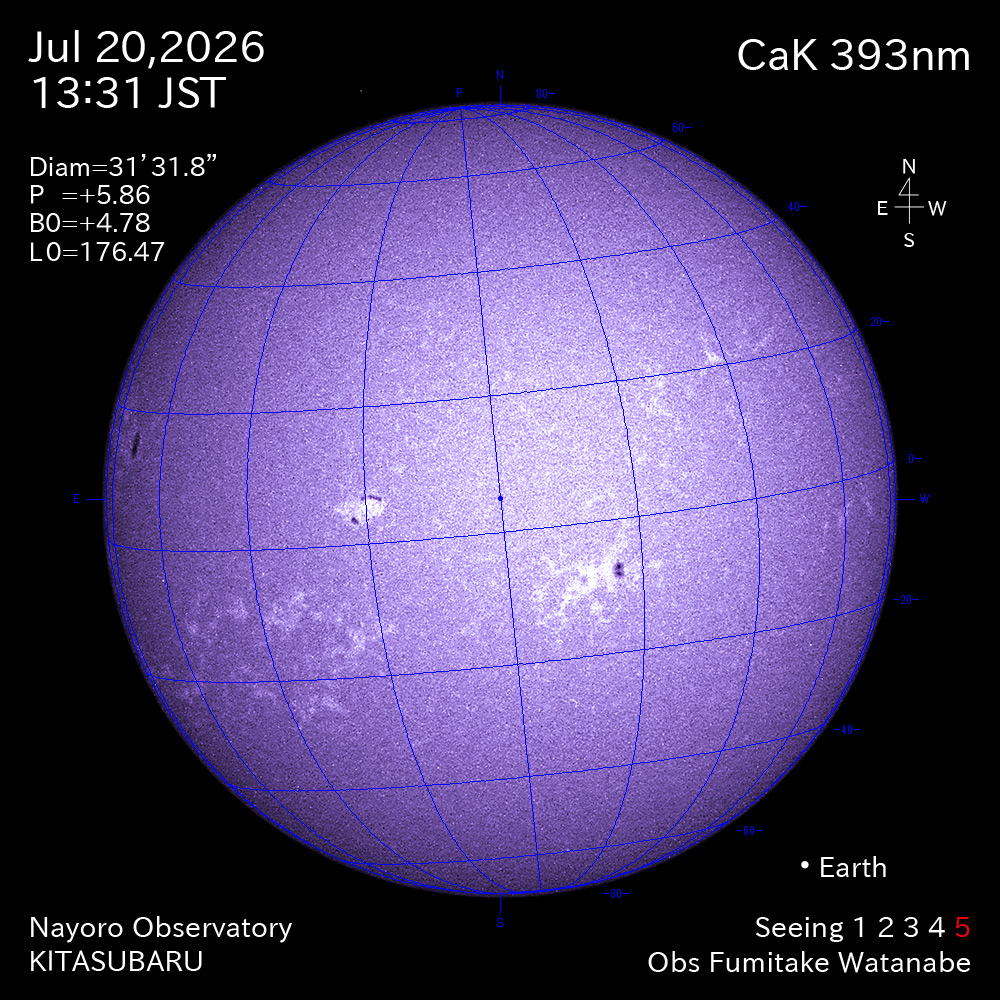 2026年7月20日 CaK波長の太陽