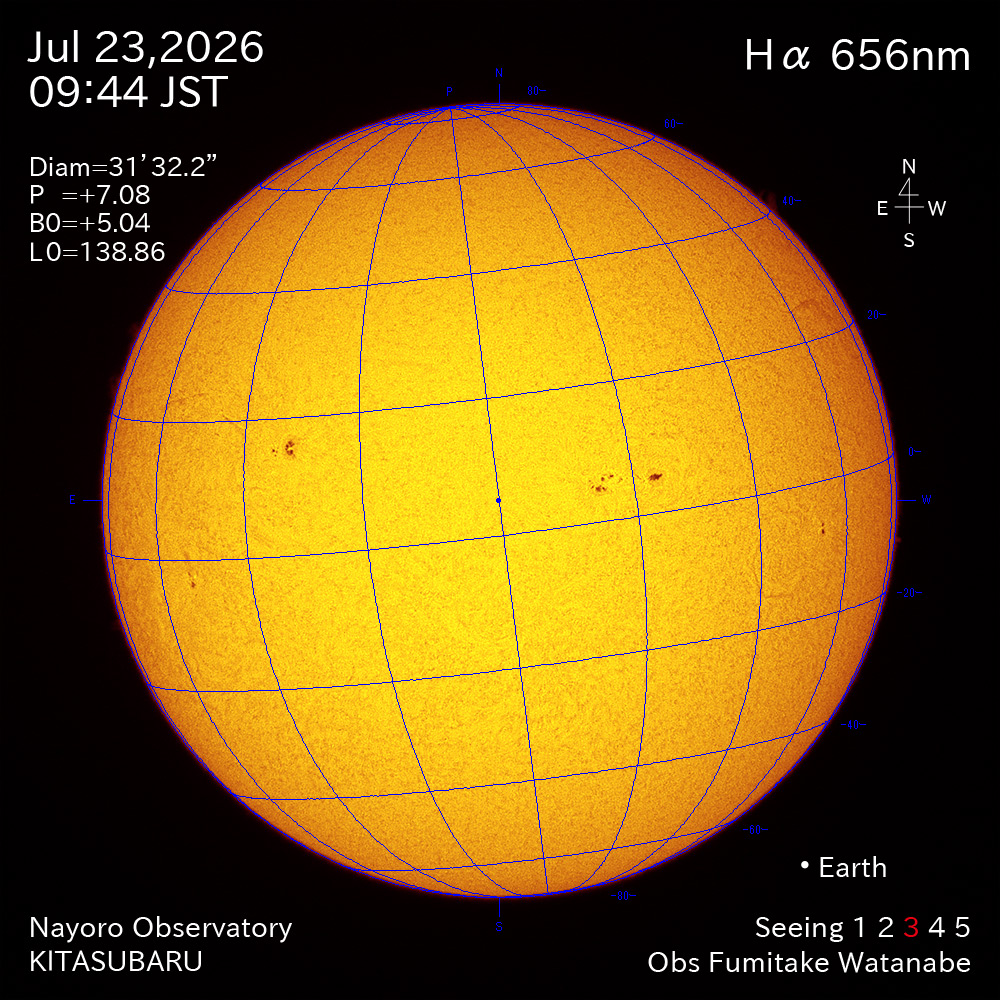 2026年7月23日 Ha波長の太陽