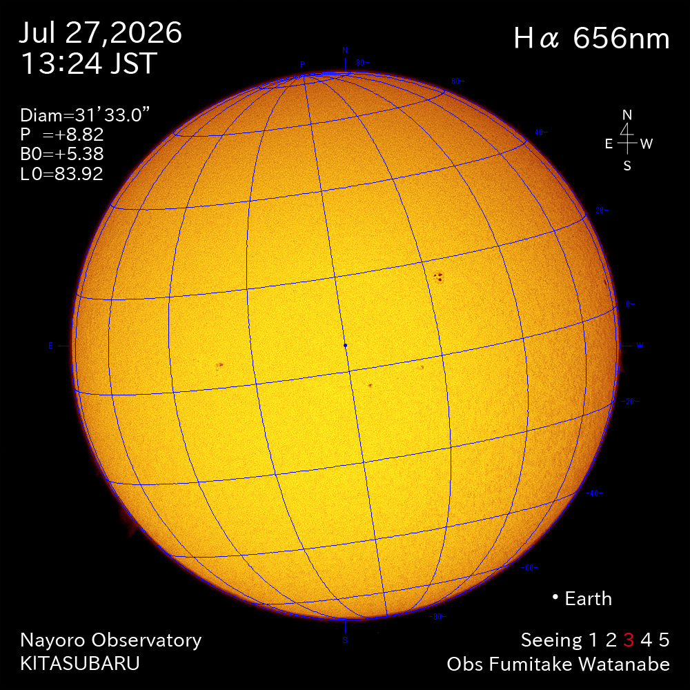2026年7月27日 Ha波長の太陽