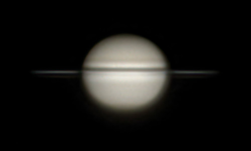 2025年11月24日（土星の環の準消失日）に撮影された土星