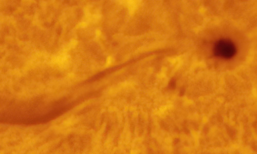 2022年2月6日の活動領域12939とダークフィラメント