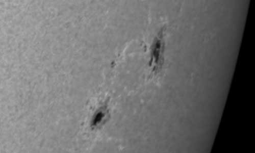 2022年10月18日の黒点（活動領域13124）