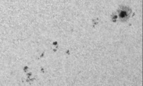 2023年10月4日の黒点（活動領域13450）