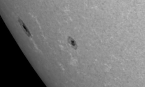 2023年11月29日の黒点（活動領域13505）