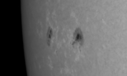 2024年1月16日の黒点（活動領域13555）
