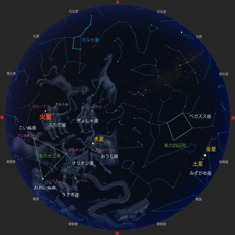観望会期間 19時ごろの星空の様子