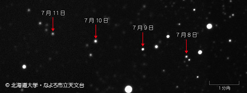 “ピリカ望遠鏡で捉えた冥王星